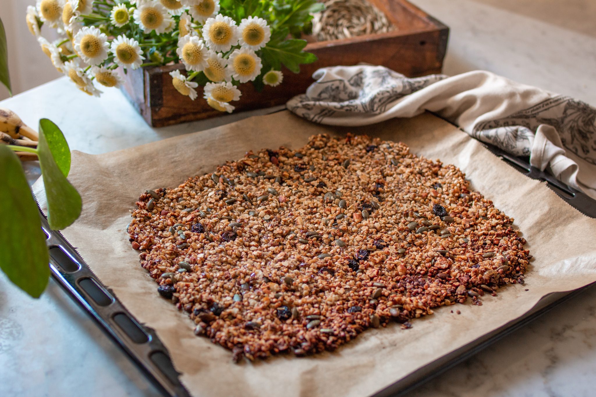 Knuspriges Gekeimtes Buchweizen Granola Veggies Vegan