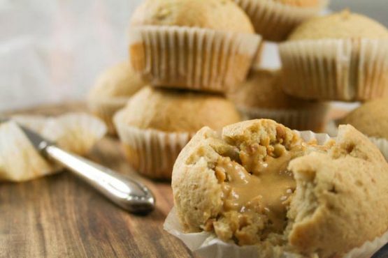 Vegane Bananen-Erdnuss Muffins • veggies | vegan