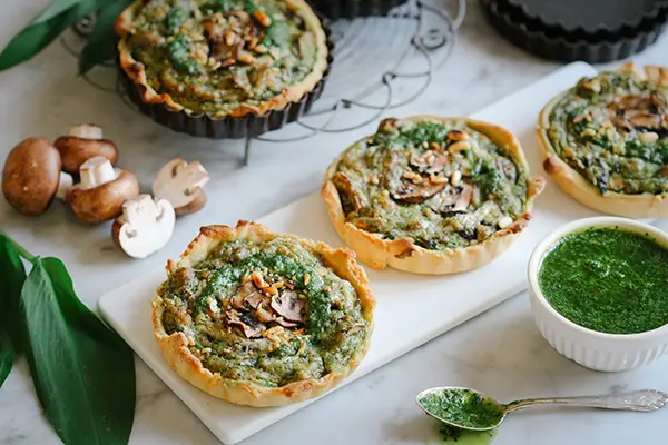 Bärlauch-Champignon-Tartelettes