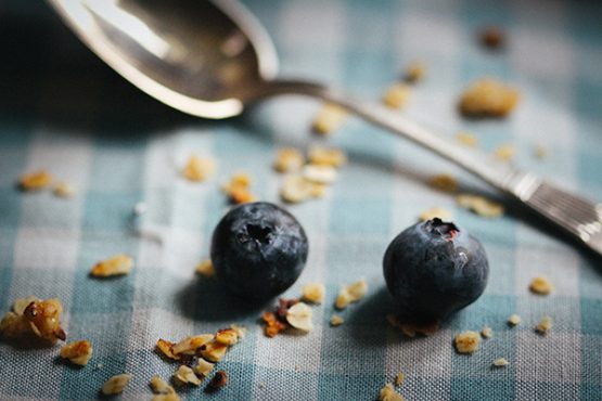 Heidelbeer-Kiwi-Chiapudding mit Knuspermüsli • veggies | vegan