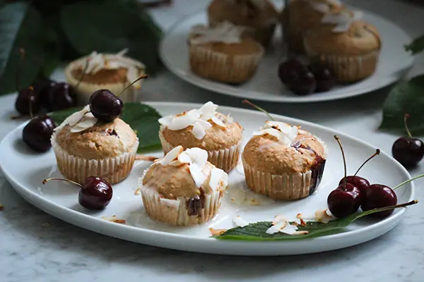 Kokos-Kirsch-Muffins