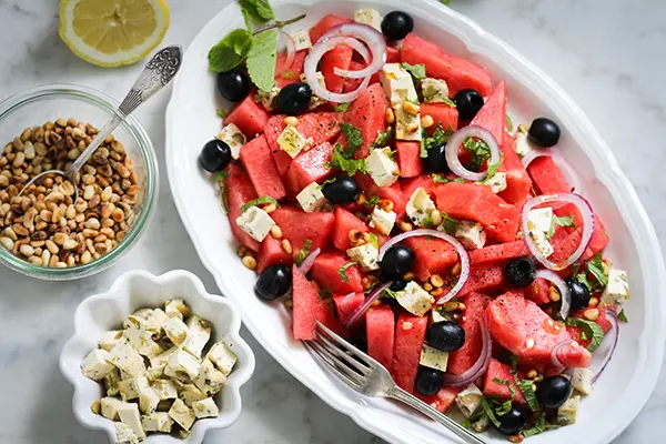 Wassermelonensalat