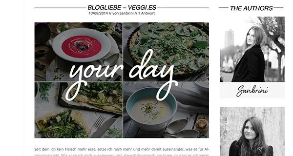 Veggies auf "today is..."