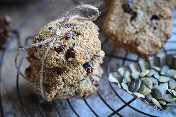 Vegane Amaranth-Cranberry-Cookies