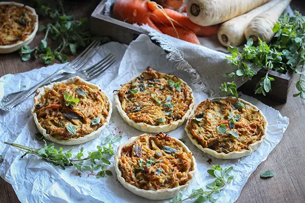 Vegane Rüben-Tartelettes
