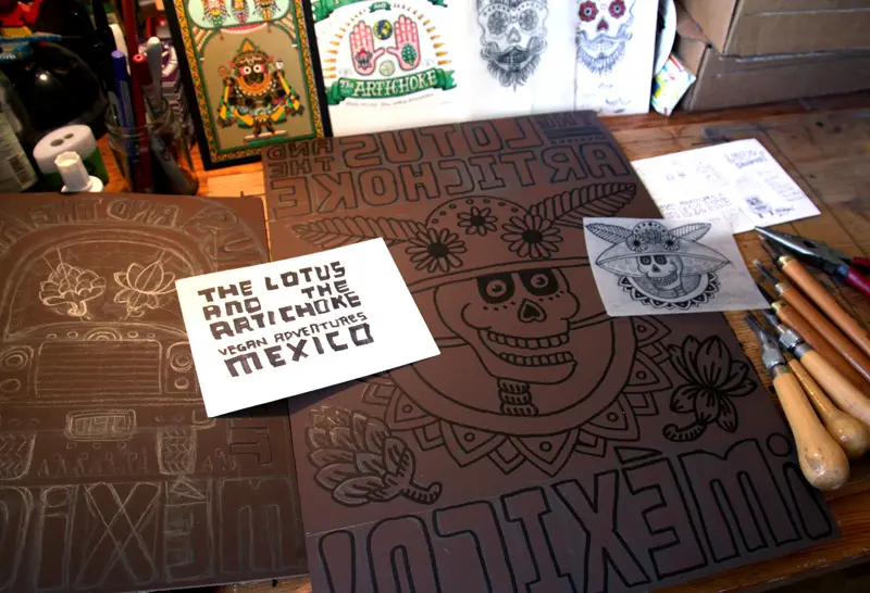 Die Arbeit am Cover von "The Lotus and the Artichoke Mexiko!"