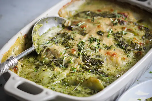 Köstlich cremiges Kohlrabi-Gratin