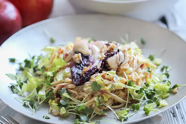 Apfel-Selleriesalat mit Misodressing