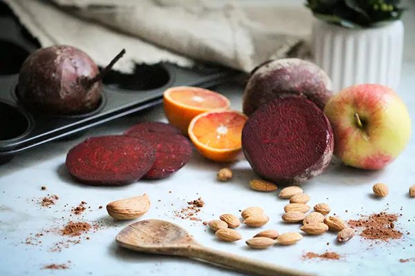 Zutaten für Rote Bete Schoko-Muffins