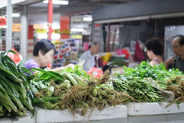 Singapur Gemüsemarkt Chinatown