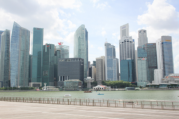 Singapur Skyline Marina Bay
