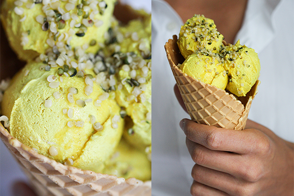 Goldene Milch-Eiscreme - Cremig kalter Superfood-Genuss ohne ...