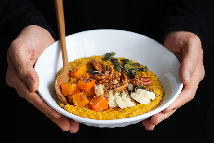 Veganes, aromatisches Kürbis-Porridge