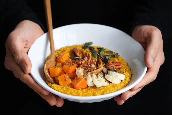 Veganes, aromatisches Kürbis-Porridge