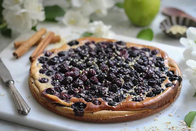 Einfach und genial: Veganer Heidelbeerkuchen