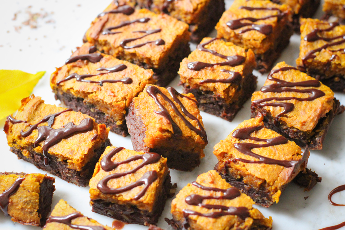 Vegane Kürbis-Schoko-Brownies