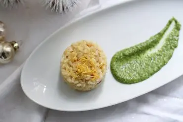 Zitronen-Risotto mit Feldsalatpesto