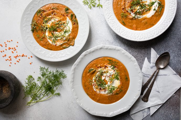 Vegane Rote Linsen-Suppe • veggies | vegan