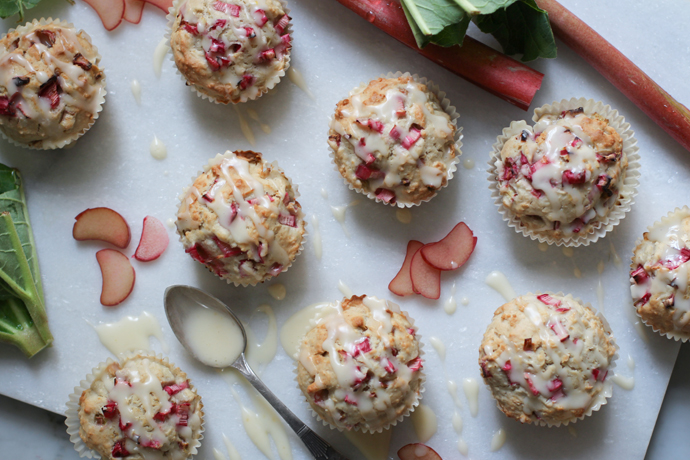 Rezept für vegane Rhabarber-Muffins