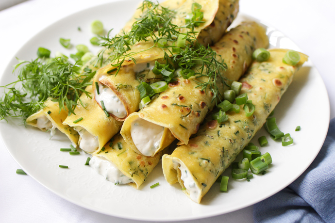 Vegane Kräuterpfannkuchen selbst machen