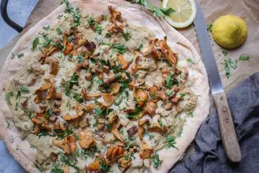 Vegane Pfifferling-Pizza