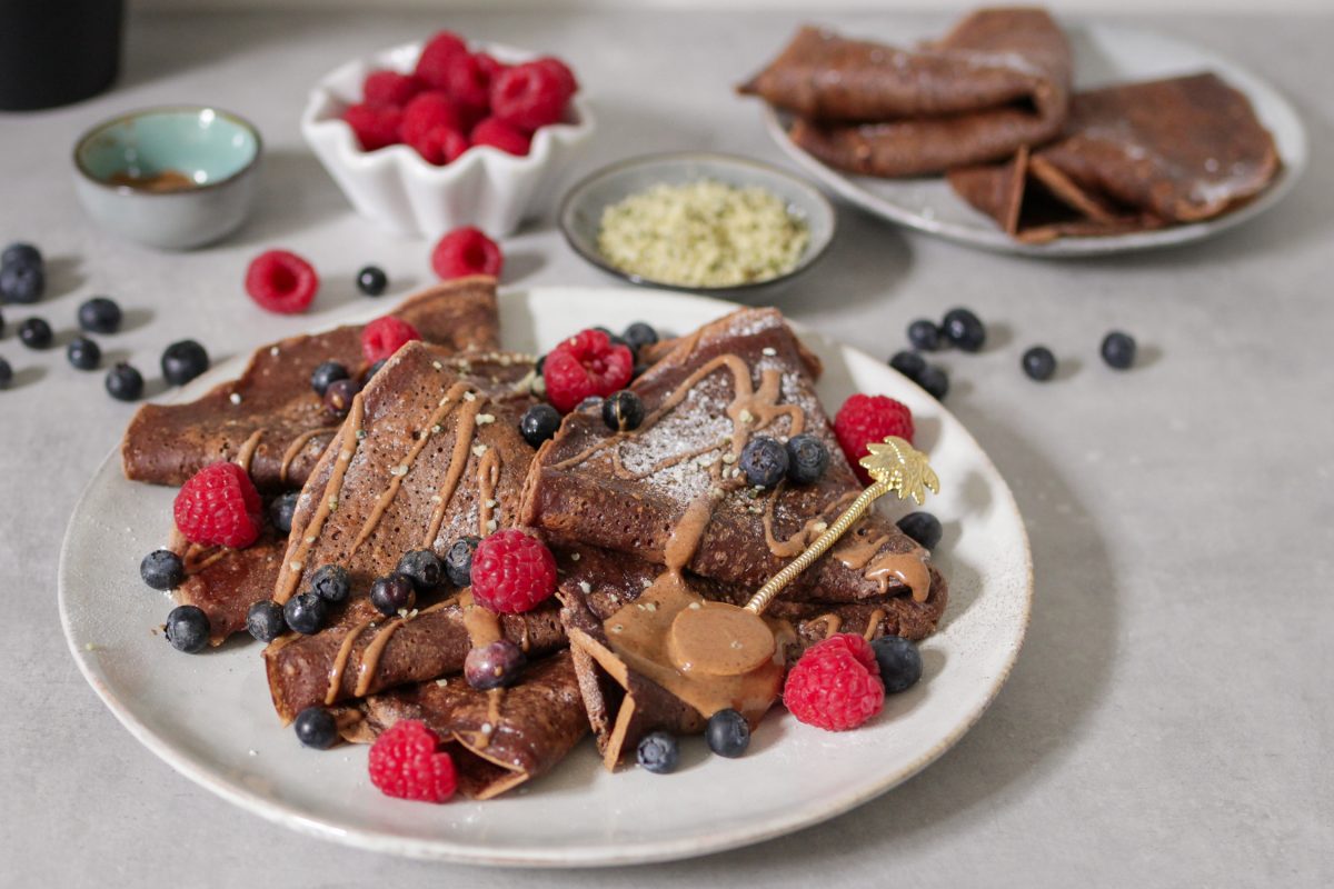 Vegane Schokopfannkuchen
