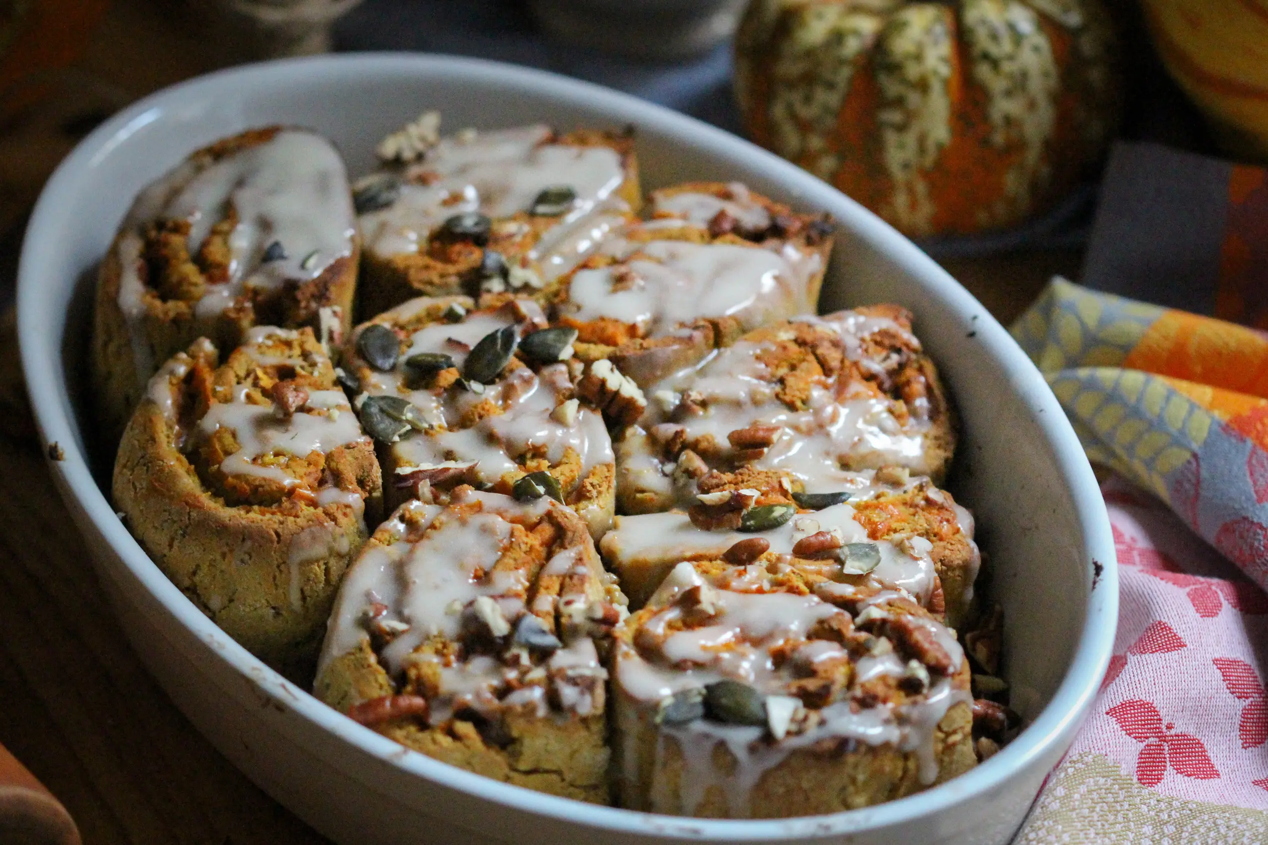 Glutenfreie Kürbis-Zimtrollen
