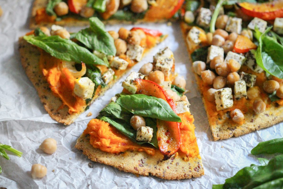 Vegane Kürbispizza