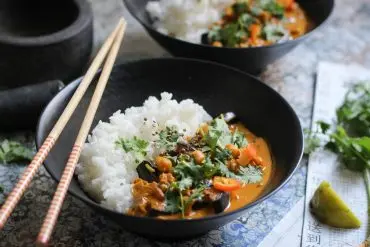 Köstliches, veganes Auberginencurry