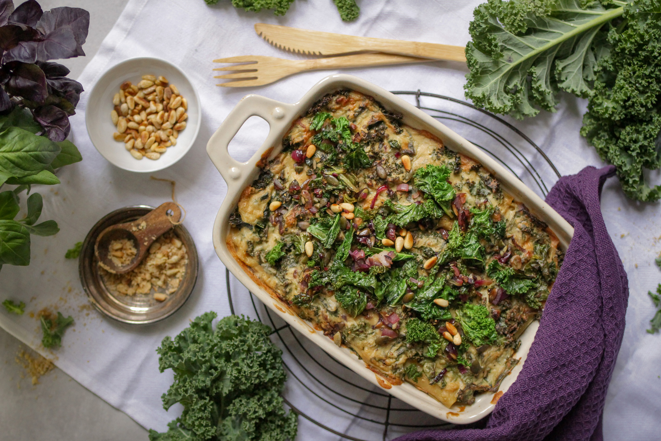 Vegane Grünkohl-Lasagne
