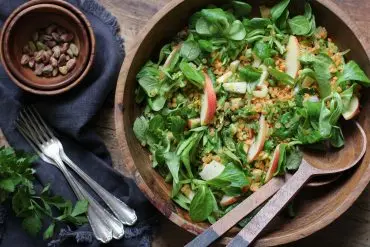 Linsen-Feldsalat mit Apfel