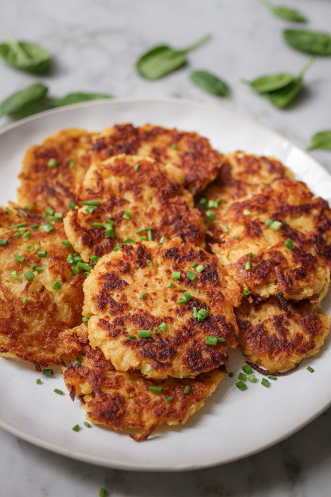 Vegane Kartoffelrösti mit Rahmchampignons