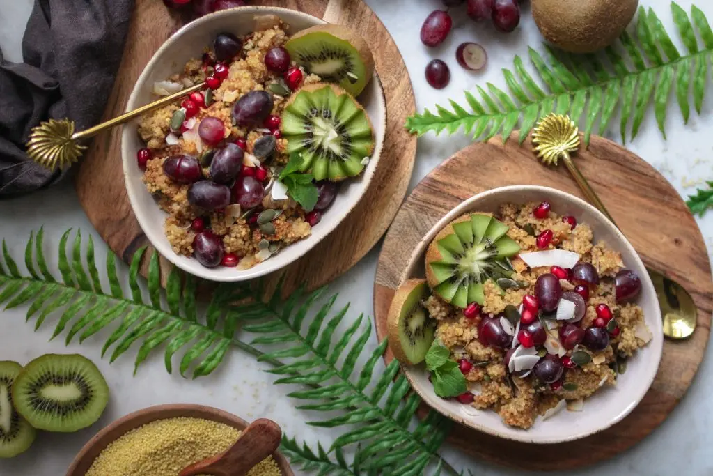 Veganes glutenfreies Hirsefrühstück