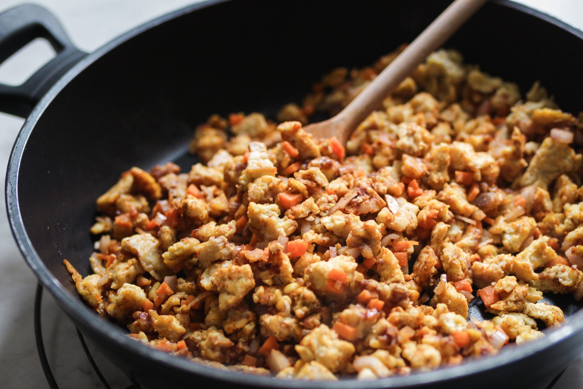 Pasta mit köstlicher TempehBolognese • veggies vegan