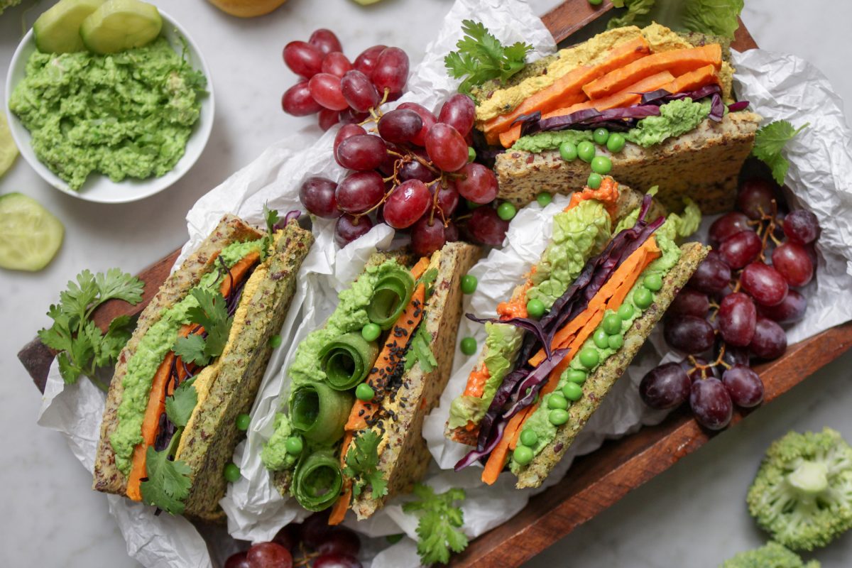 Blumenkohl-Brokkoli-Sandwichbrot