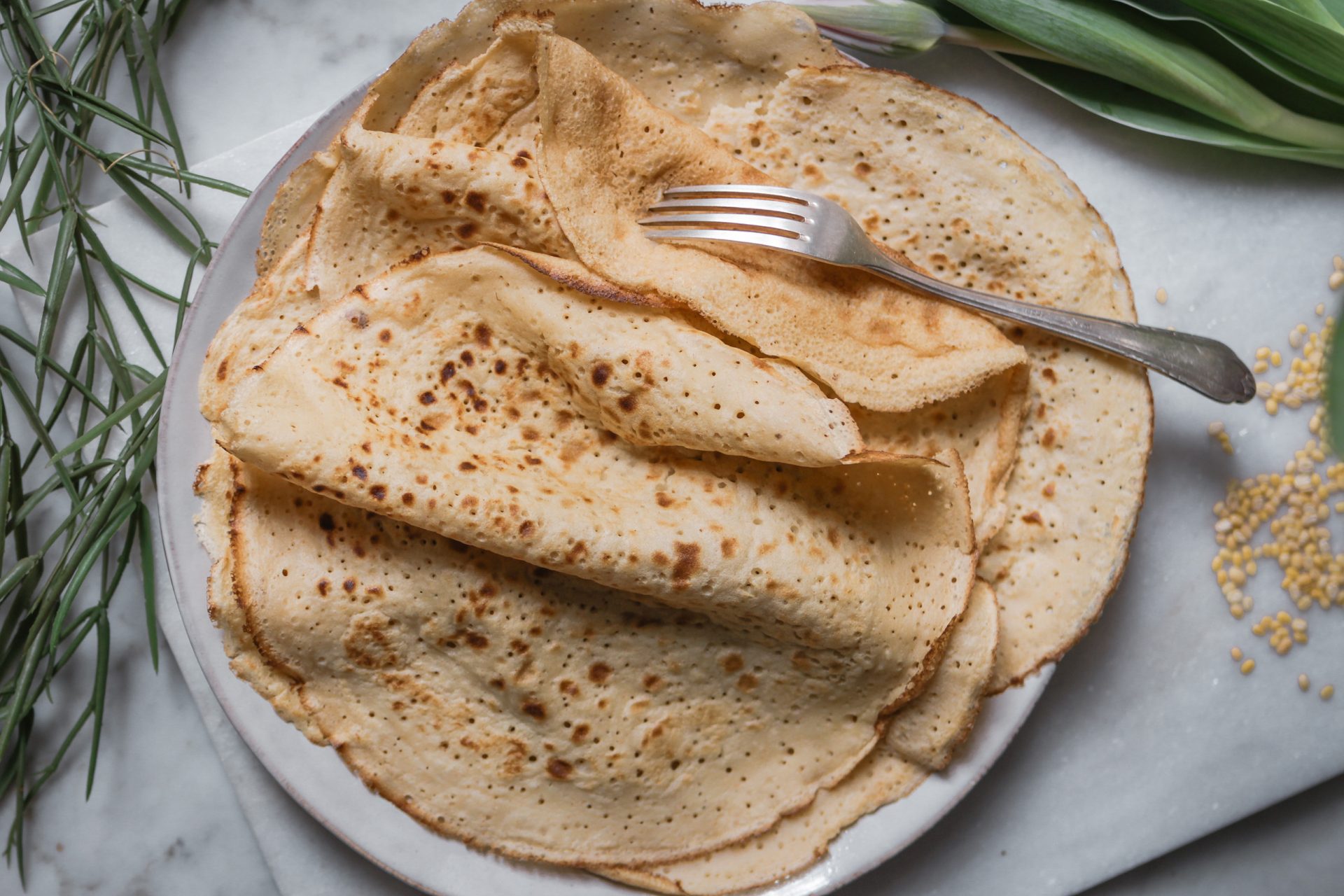 Vegane Pfannkuchen aus Mungbohnen