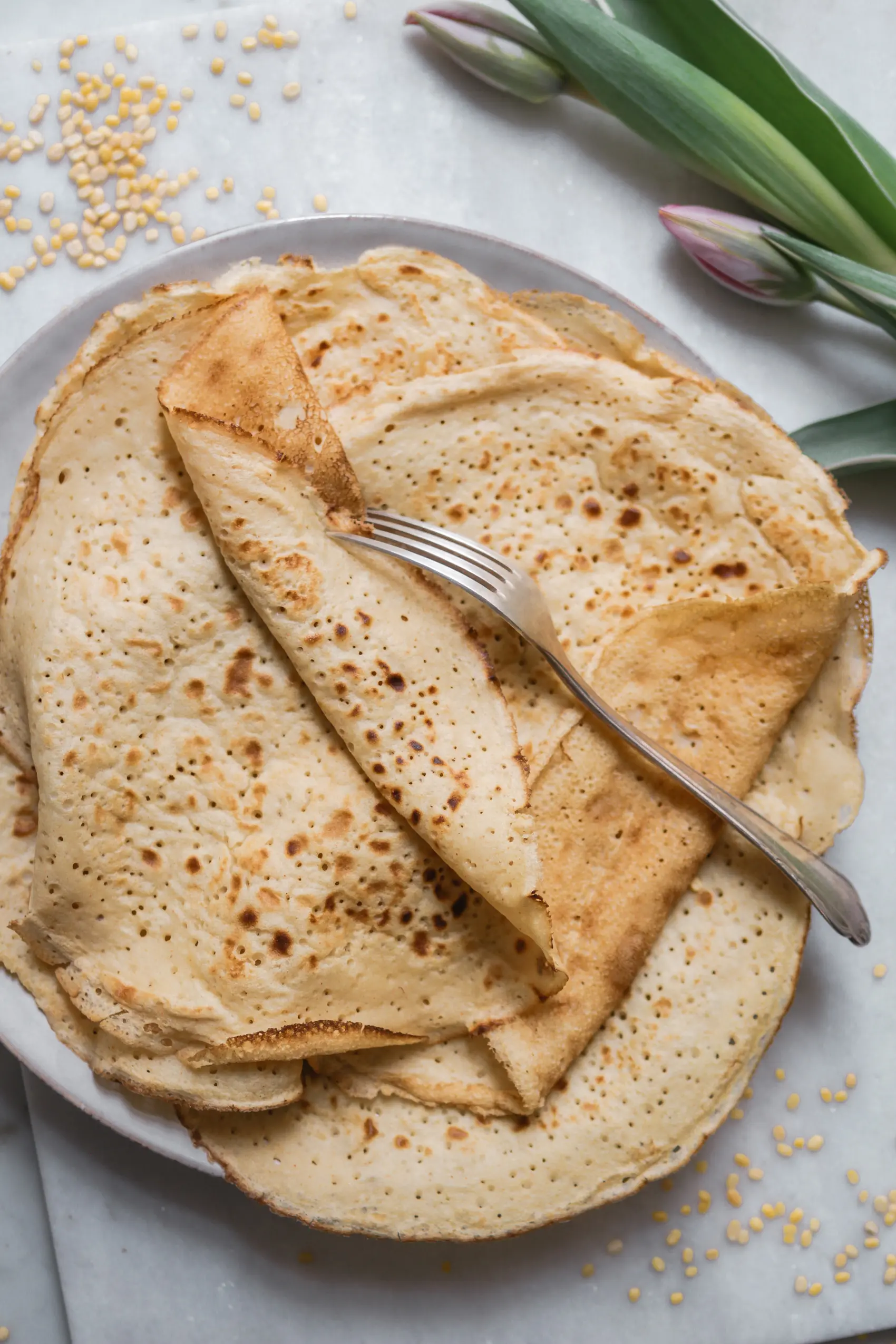 Vegane Pfannkuchen aus Mungbohnen