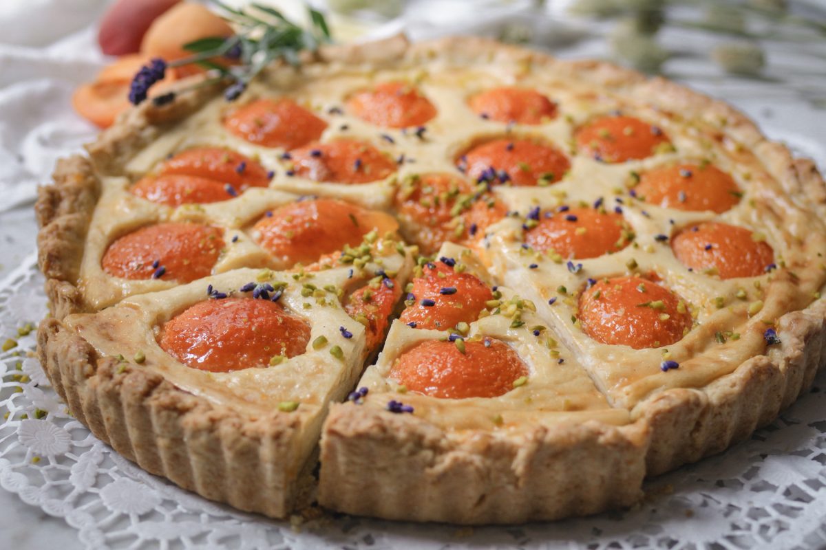 Veganer Aprikosen-Quarkkuchen