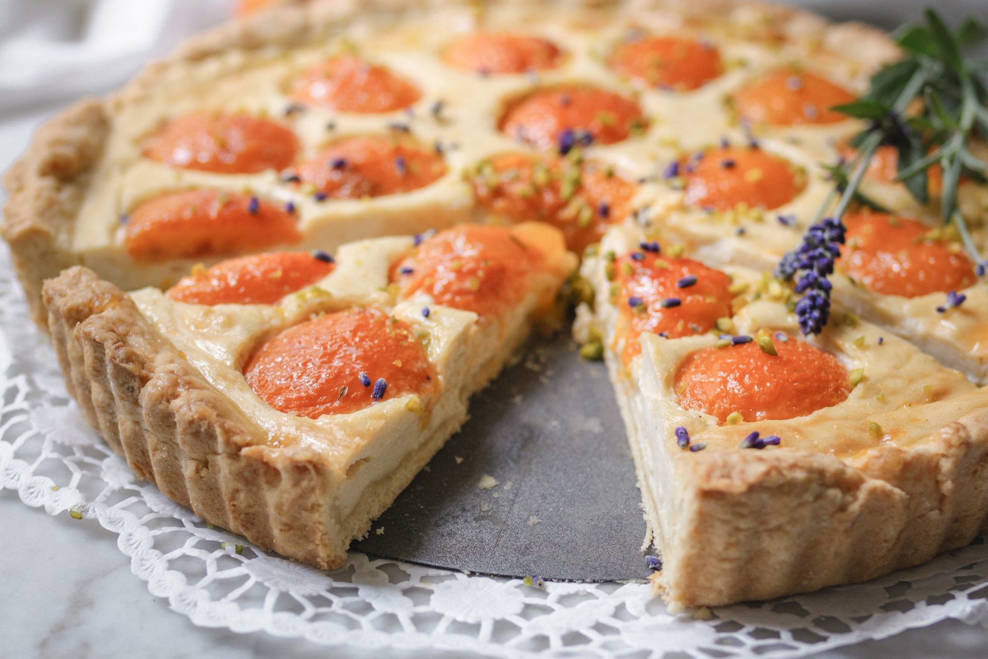 Veganer Aprikosen-Quarkkuchen