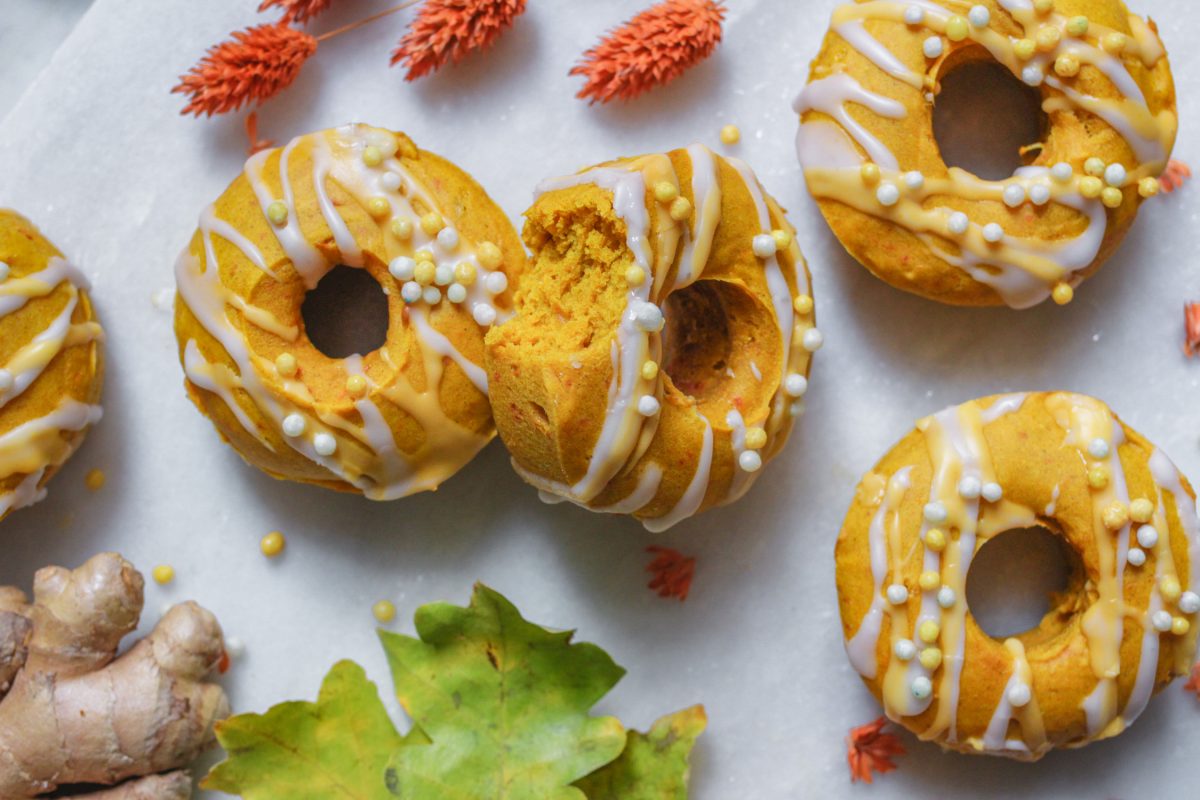 Rezept für vegane Donuts mit Kürbis