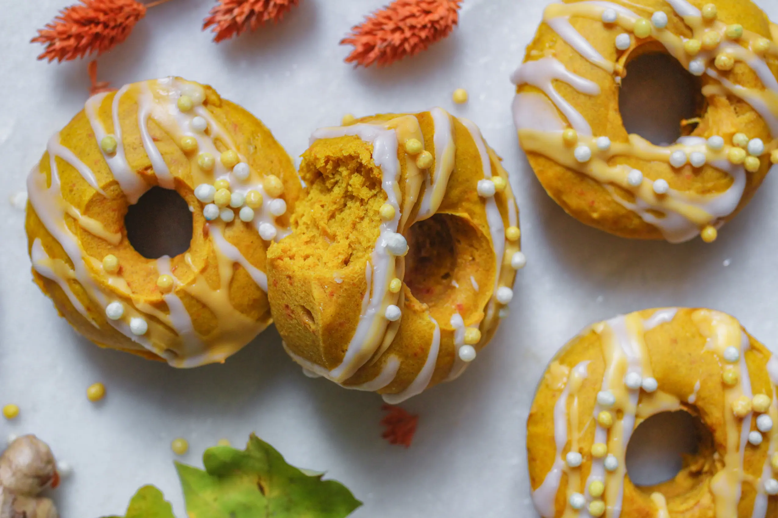 Fluffige, vegane Kürbis-Donuts