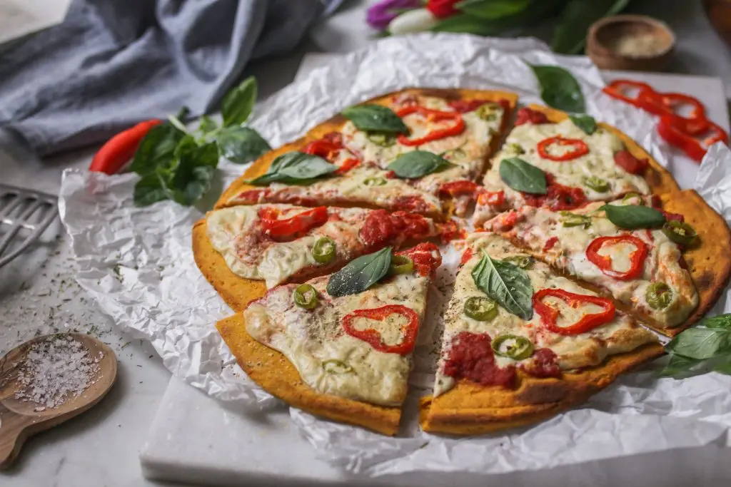 Rezept für vegane Süßkartoffelpizza