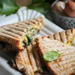Veganes Spinat-Champignon-Sandwich