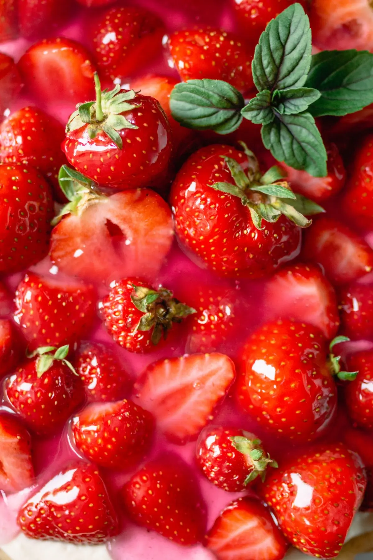 Rezept für veganen Erdbeerkuchen mit Biskuitboden