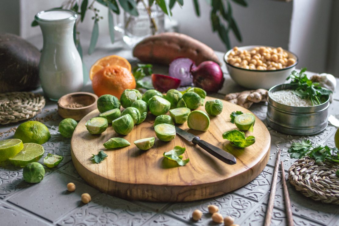 Rosenkohl-Süßkartoffel-Curry Mit Basmatireis • Veggies | Vegan