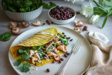 Veganes Omelette - veganer Pfannkuchen gefüllt