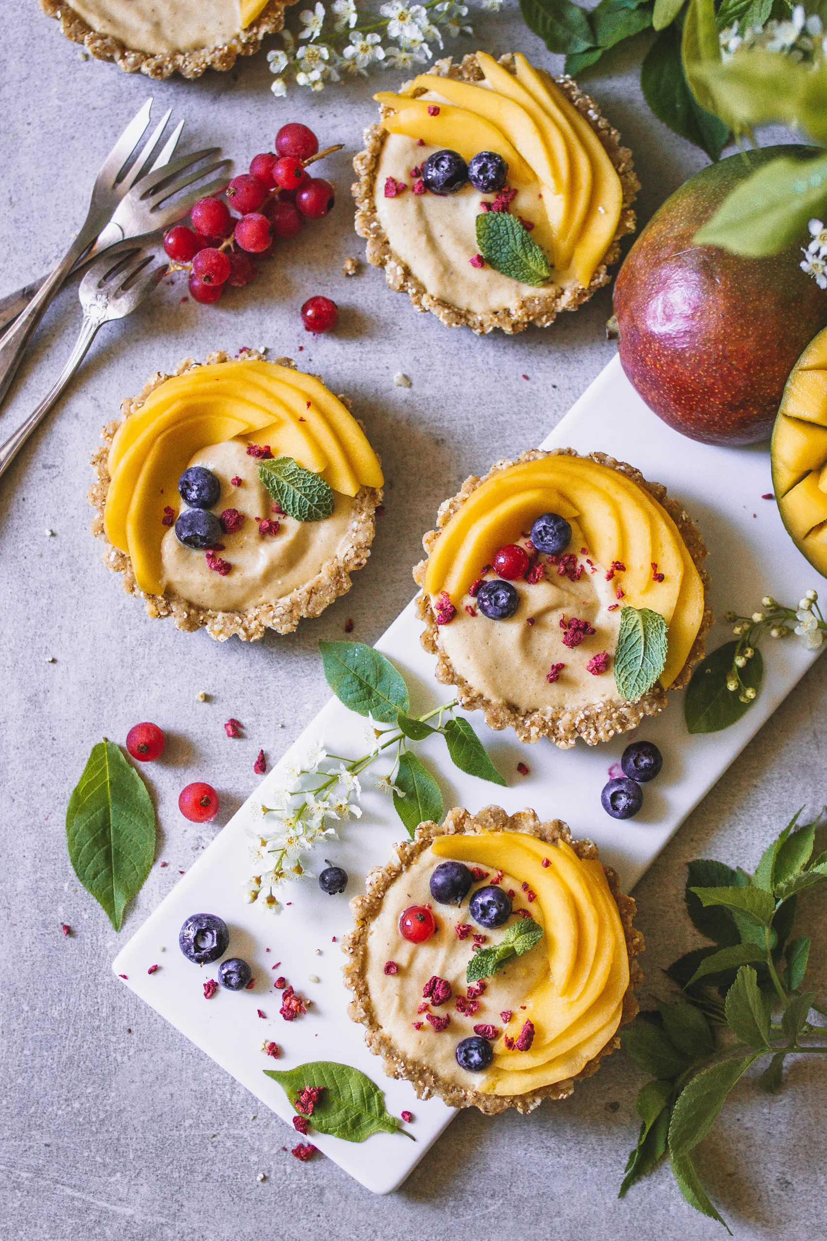 Vegane Pfirsich-Tartes - vegane Desserts