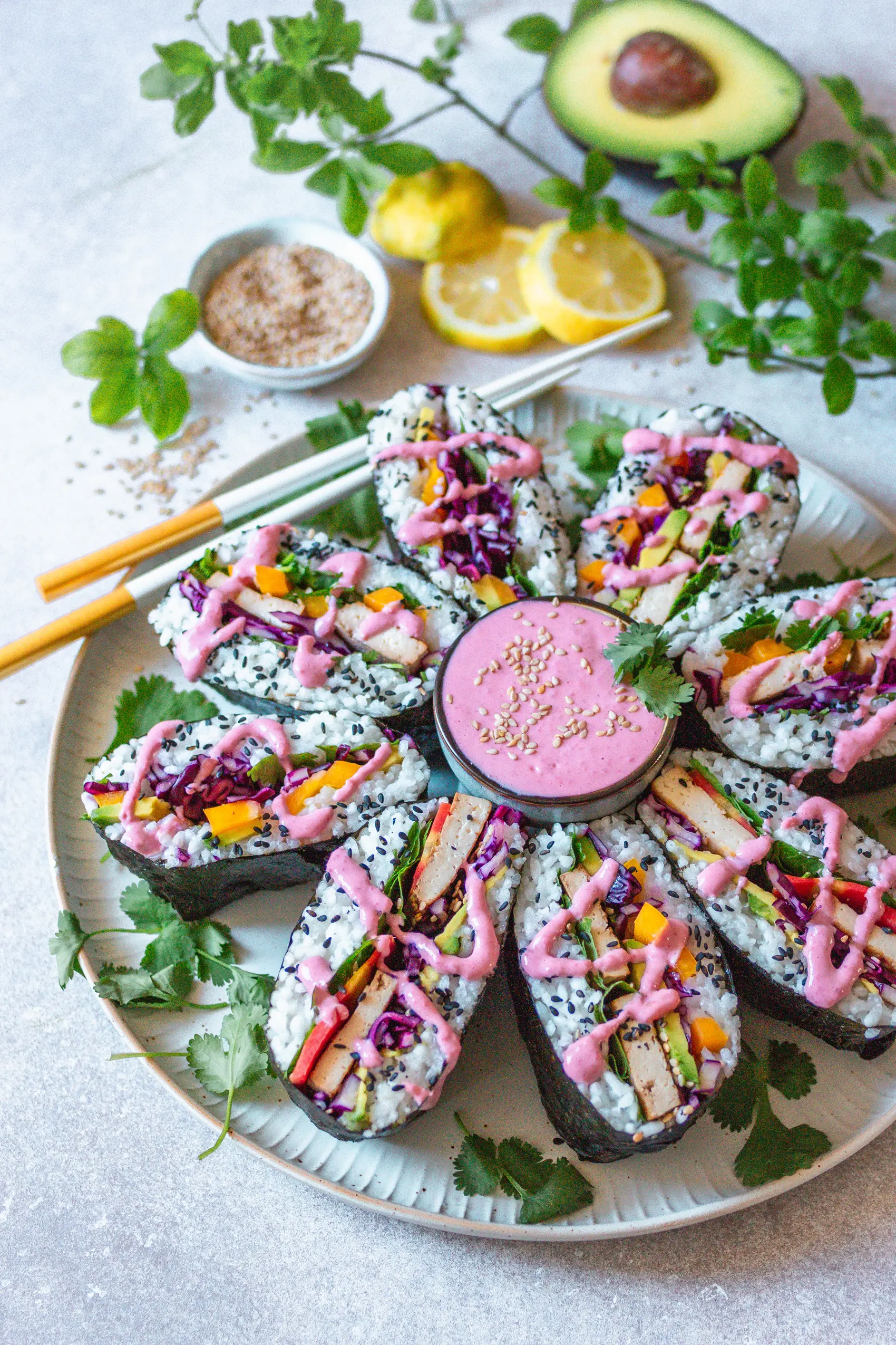 Onigirazu vegan - vegane Sushisandwiches