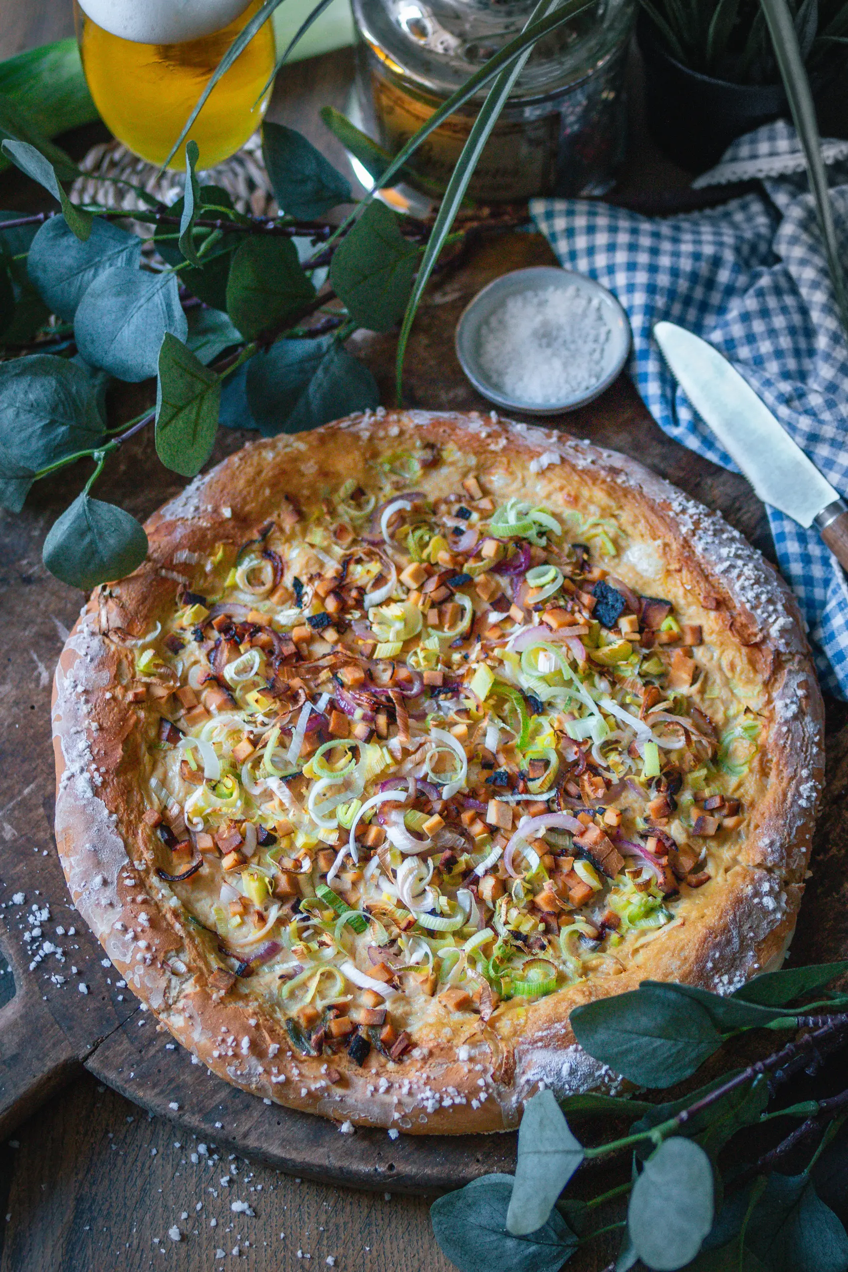 Vegane Brezel-Pizza - Laugenpizza