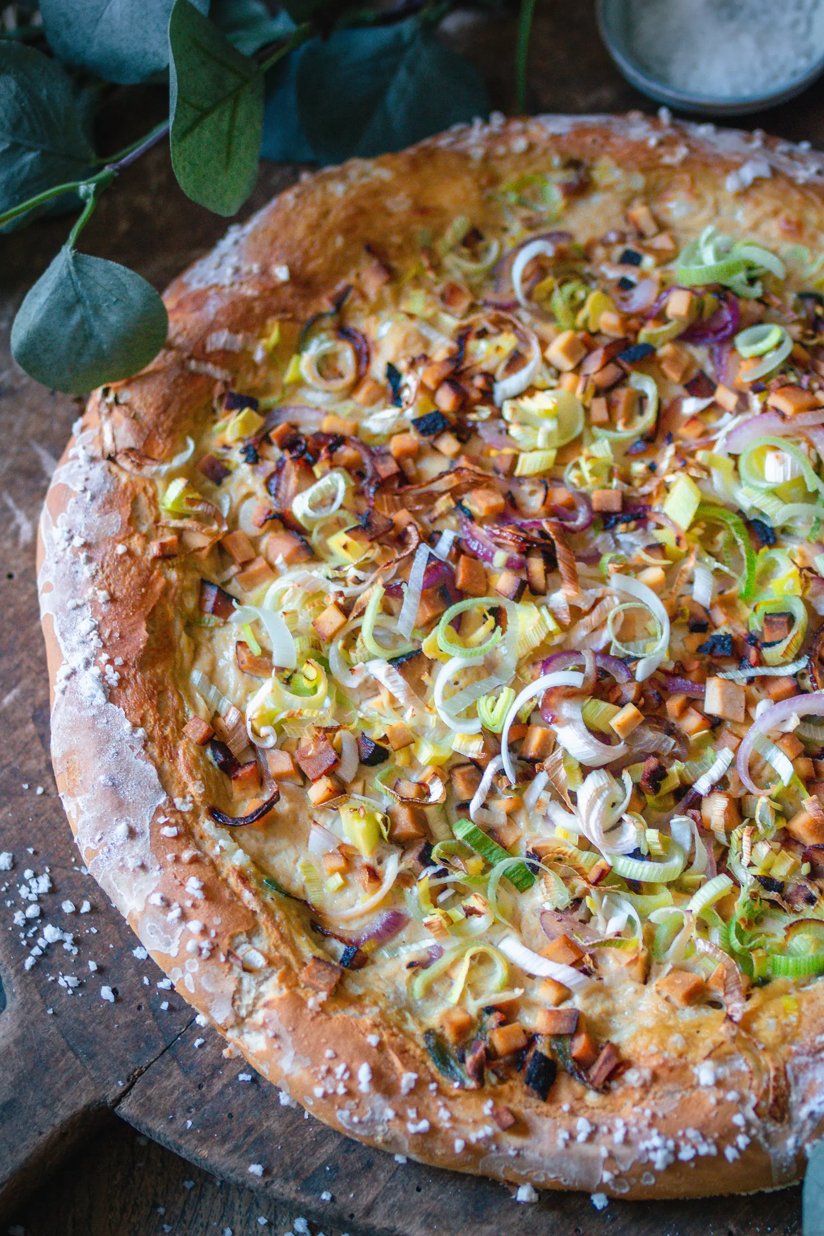 Vegane Brezel-Pizza - Laugenpizza